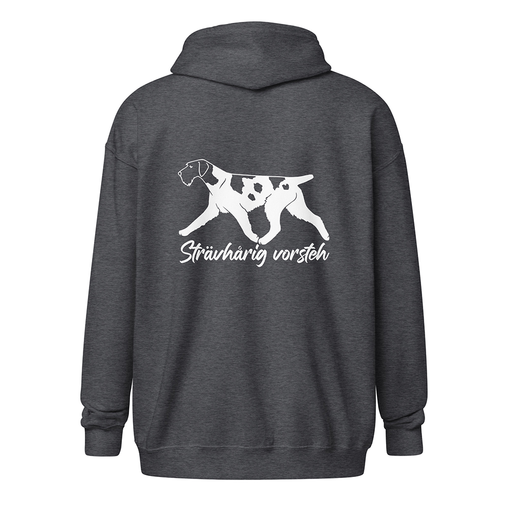 hoodie-dark-heather-back-strävhårig vorsteh 1087