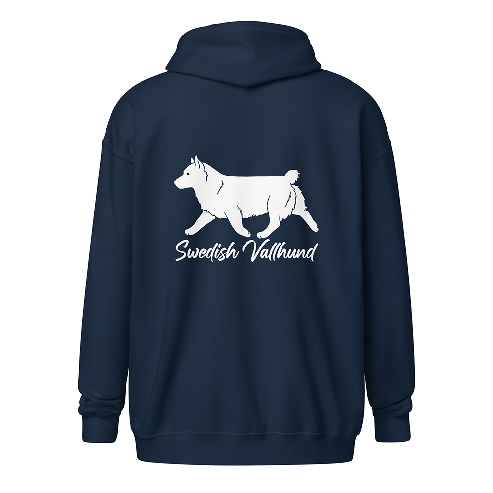 hoodie-navy-back-Swedish Vallhund 1135