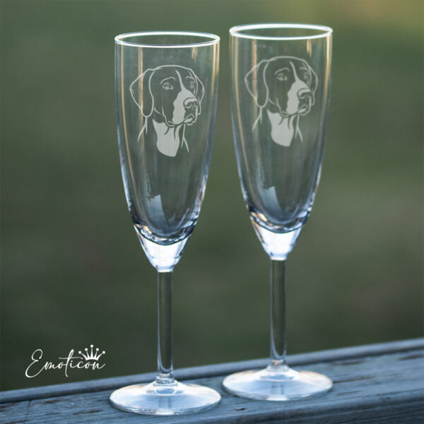 Champagneglas braque du bourbonnais