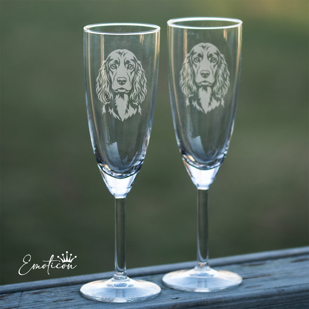 Champagneglas cocker spaniel