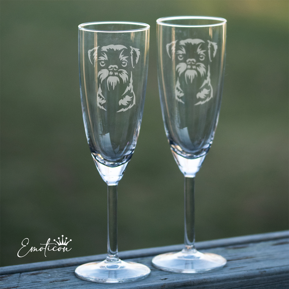 Champagneglas griffon bruxellois