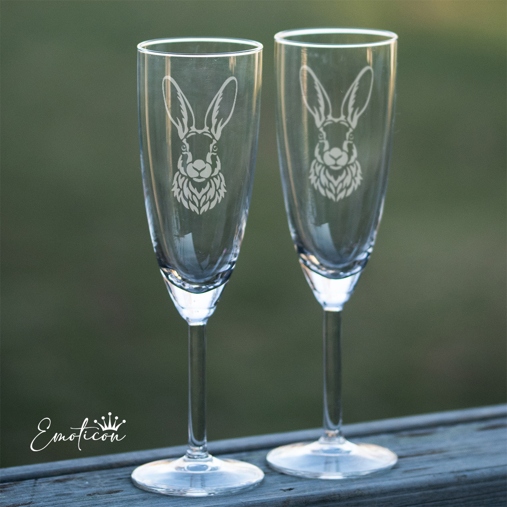 Champagneglas hare
