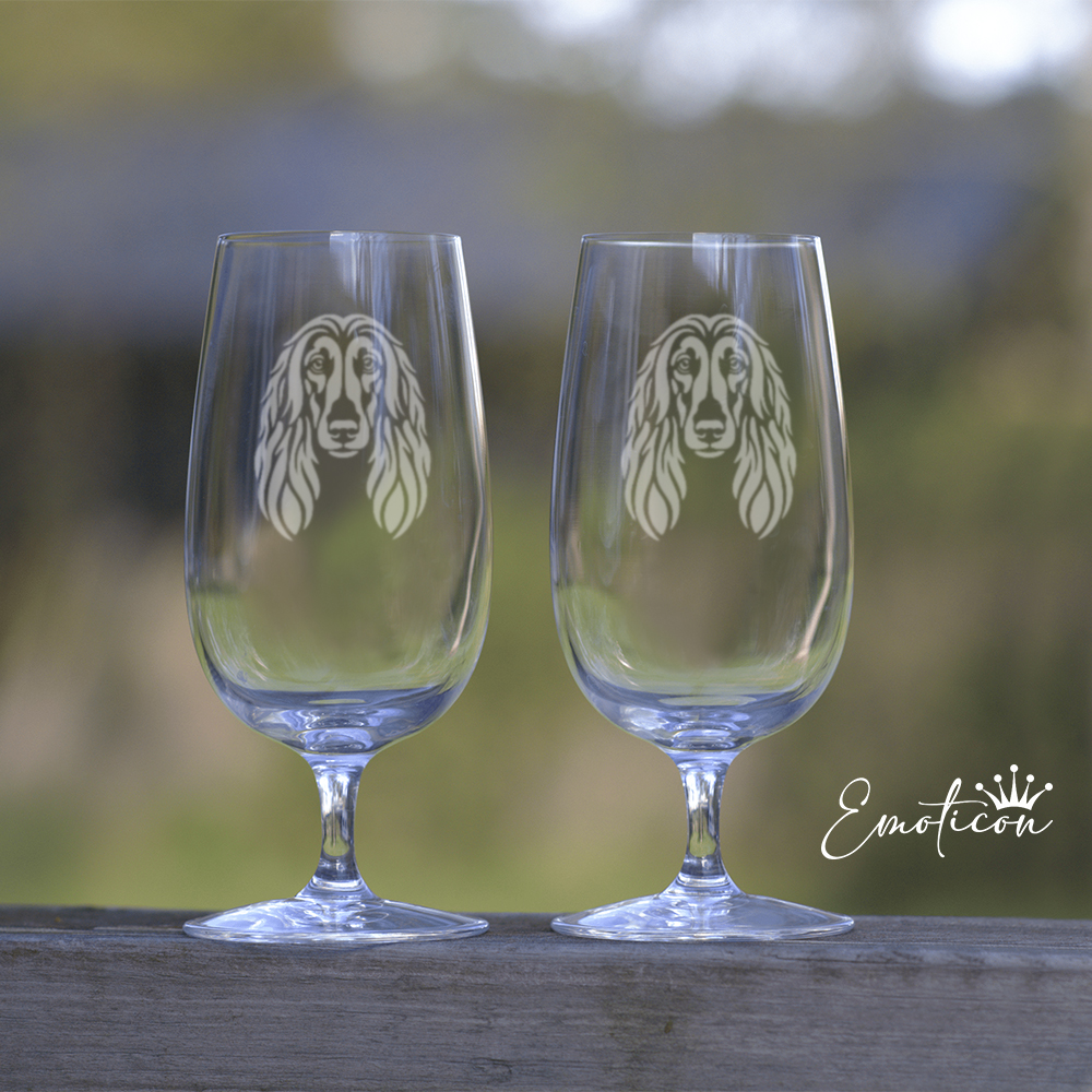 Ölglas afghanhund