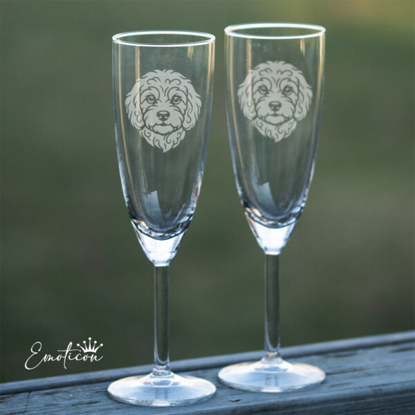 Champagneglas cavapoo