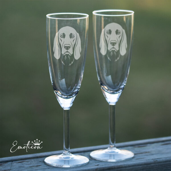 Champagneglas schweizisk stövare luzerner