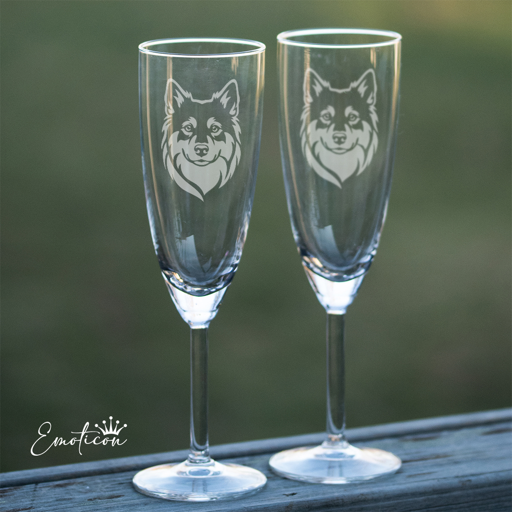 Champagneglas svensk lapphund