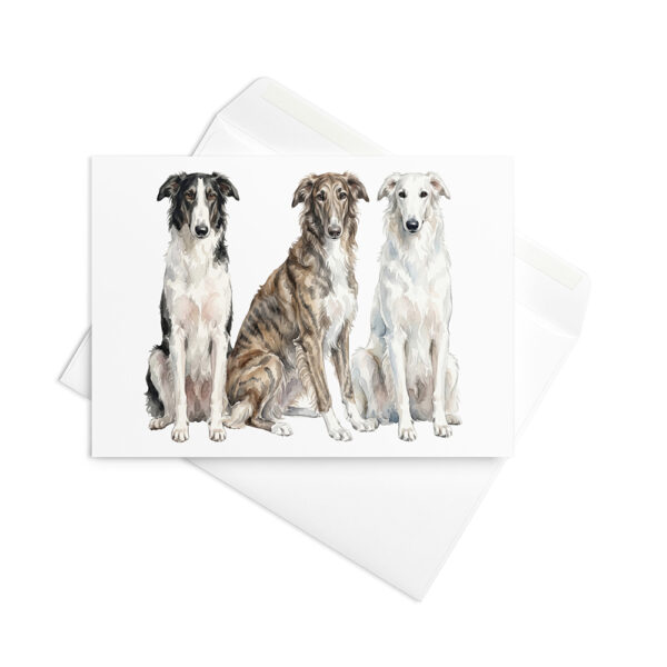 Vikt kort med borzoi