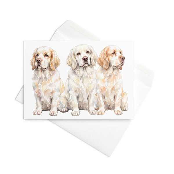 Vikt kort med clumber spaniel